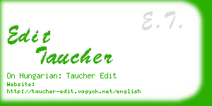 edit taucher business card